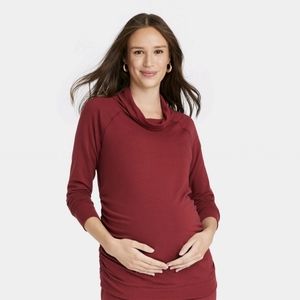 Isabel Maternity dark red sweatshirt and joggers set XL